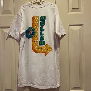 Mellow Mushroom Pizza T-Shirt Size S White multi color